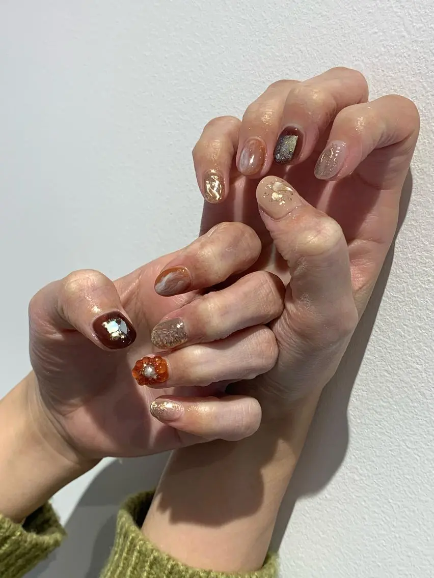 ネイル 持ち込み ぷっくりネイル マキノ ユイのネイルデザイン