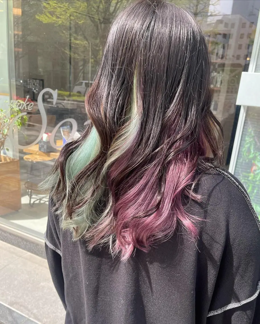 ミディアム カラー ヘアアレンジ ベージュカラー 黒髪 インナーカラー 髪質改善 似合わせカット ❥【韓国風ヘア】 stylist 林❥のエステ・リラクイメージ