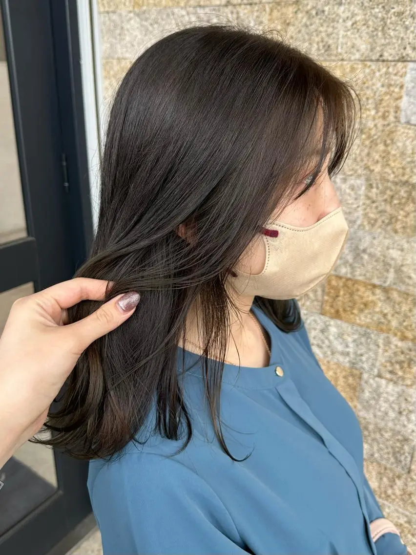 セミロング カラー ヘアカラー トリートメント recipe 黒木 彩那のヘアスタイル