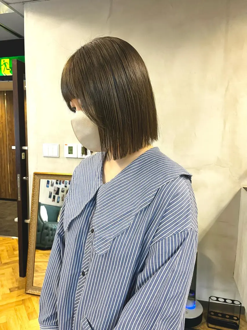 ミディアム カラー ヘアアレンジ ブリーチ ダブルカラー ブリーチなしカラー カット ヘアカラー ena/ブリーチなし 透明感・レイヤー🎀のヘアスタイル