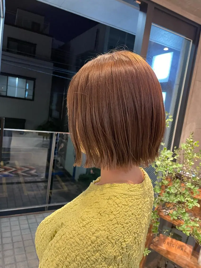 ミディアム カラー 切りっぱなしボブ ボブ kana .のヘアスタイル