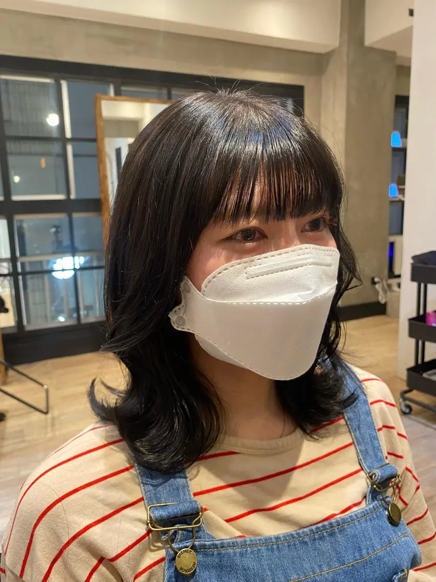 セミロング くびれヘア カット ヘアカラー トリートメント 新宿/顔周りカット +レイヤー=しずく♩のヘアスタイル