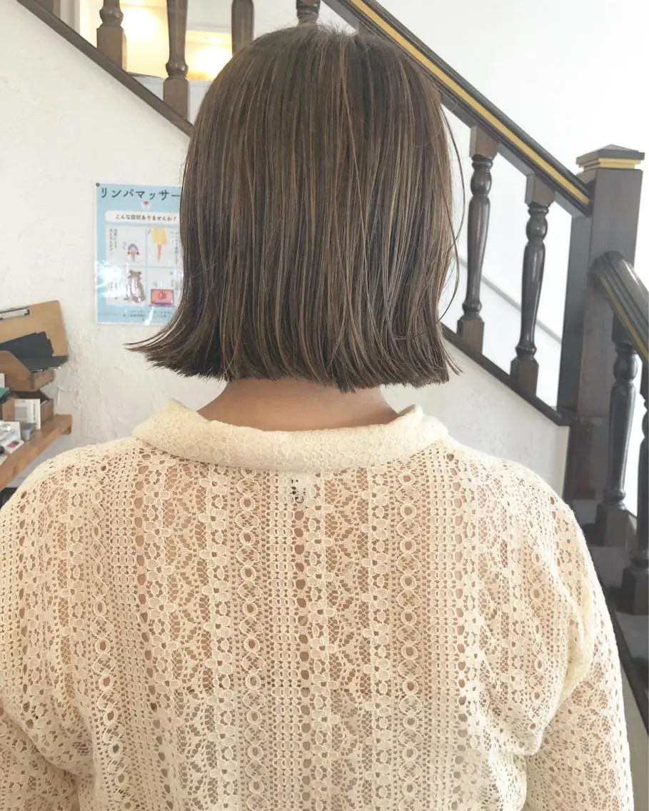 ショート カット ヘアカラー トリートメント 江原 彩華のヘアスタイル