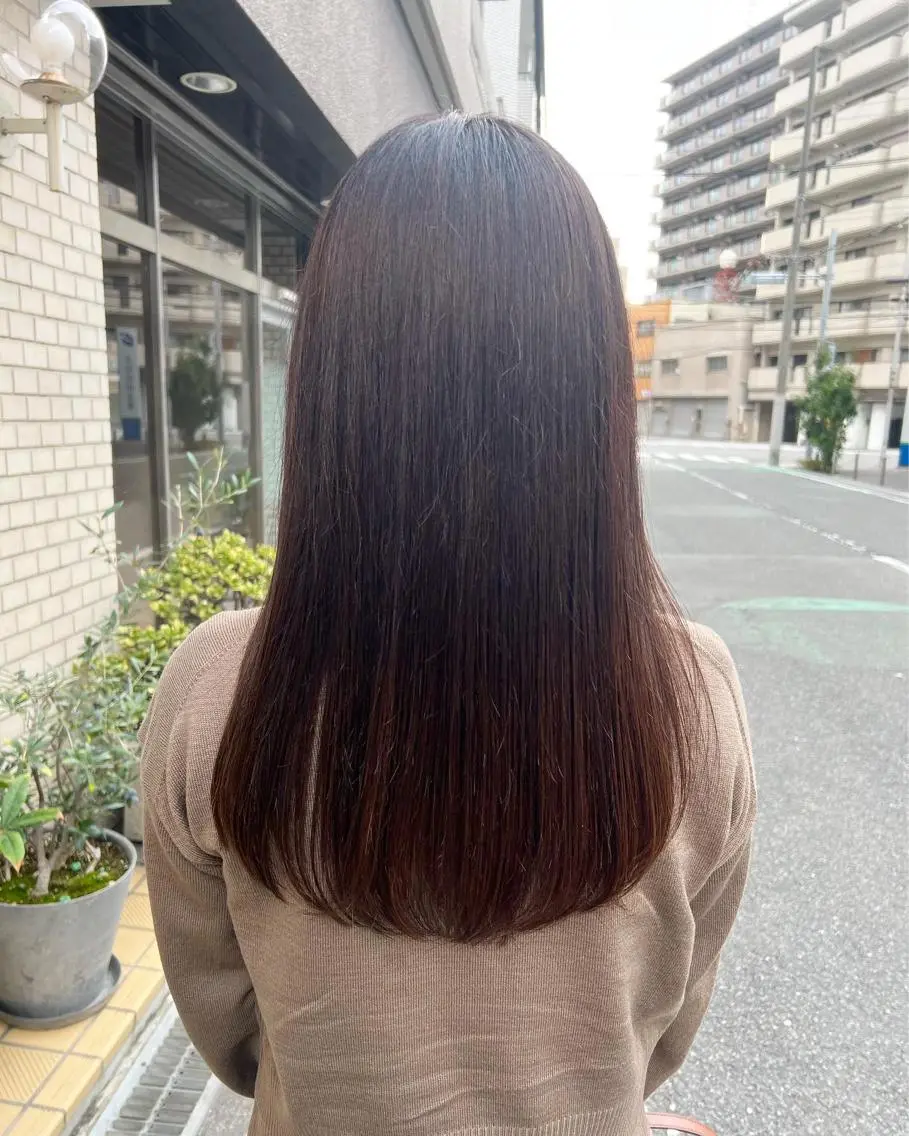 ロング カット 縮毛矯正 生田 博紀のヘアスタイル