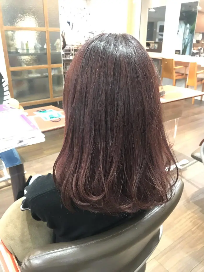 ミディアム カラー ピンクカラー 西川 佑樹のヘアスタイル