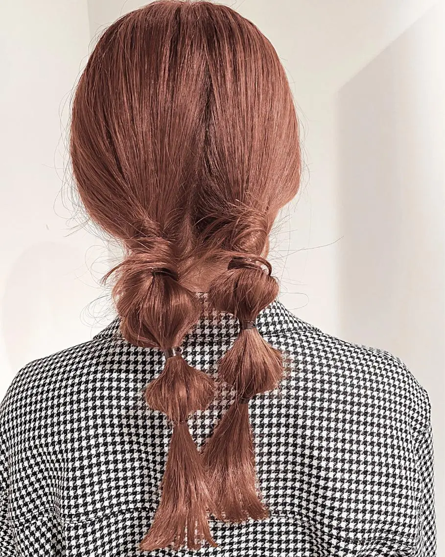 セミロング カラー オレンジ カット ヘアカラー トリートメント ヘッドスパ スキバサミを使わない カット🌼唯🌼のヘアスタイル