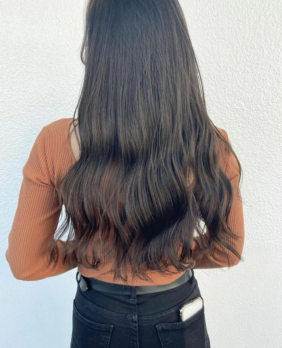 ロング カラー ベージュカラー グレージュ オリーブベージュ オリーブグレージュ オリーブグレー 藤井 貴美子のヘアスタイル