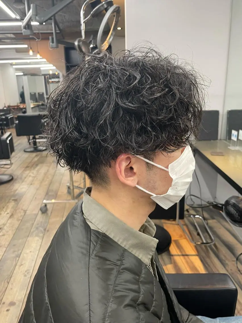 ショート カット パーマ メンズパーマ 工藤勇也のヘアスタイル