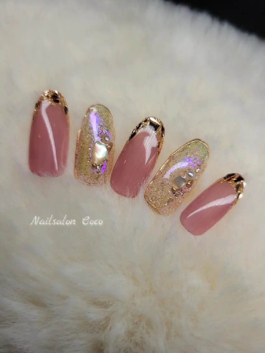 ネイル フレンチネイル ガラスフレンチ ハンドネイル Nail salon Coco【溝の口駅】のネイルデザイン