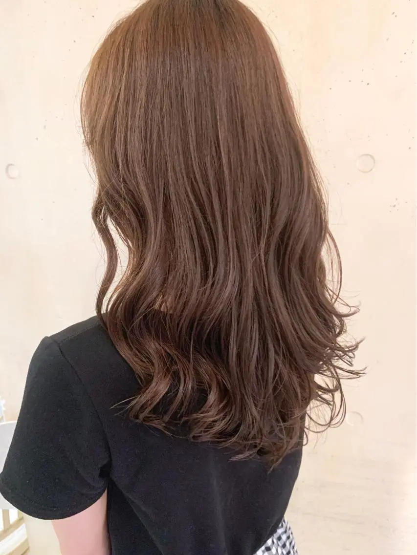 セミロング カラー パーマ 切りっぱなしボブ セミロングパーマ 透明感カラー デザインカラー インナーカラー 髪質改善 縮毛矯正/ レイヤー/銀座/本木のヘアスタイル