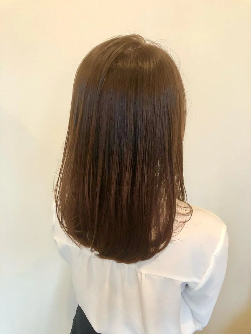 セミロング カラー カット ヘアカラー トリートメント 森田 真由のヘアスタイル