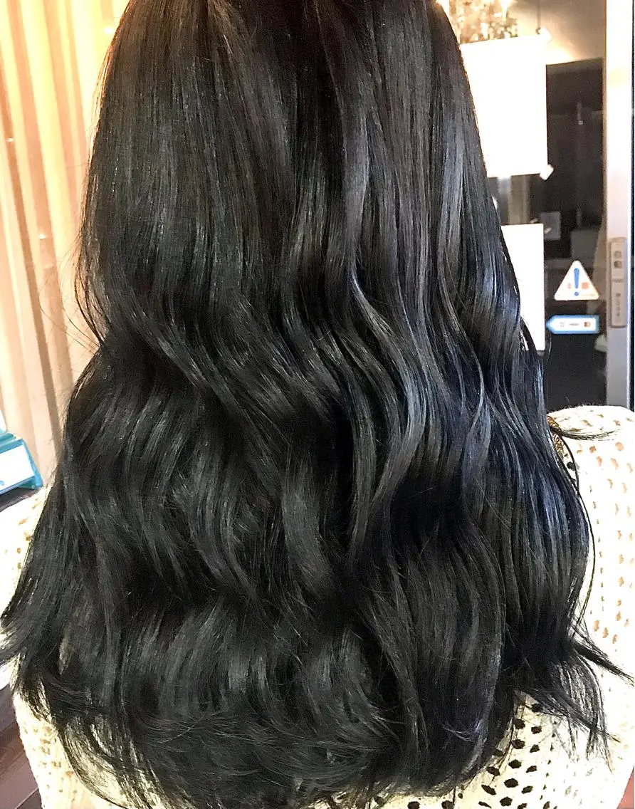ロング カラー 黒髪 ブルーカラー ブルーブラック 💎透明感カラー特化 💎TAISEIのヘアスタイル