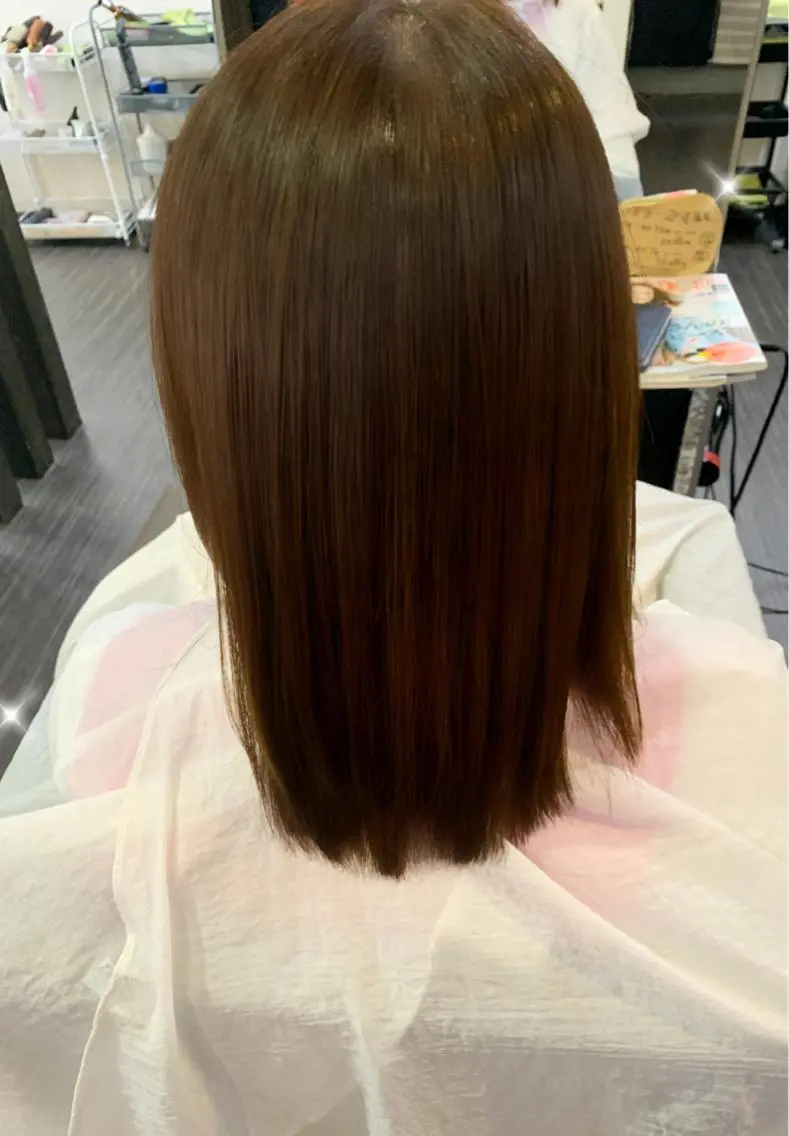 セミロング 髪質改善 中本 愛理のヘアスタイル