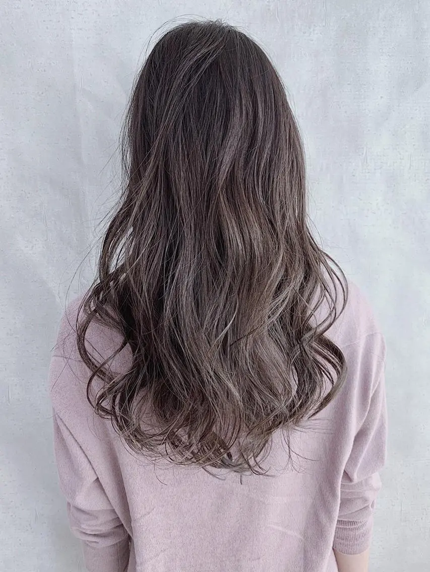 セミロング カラー アディクシーカラー ブリーチ ケアブリーチ ダブルカラー ハイライトカラー MOU namba ムウナンバのヘアスタイル