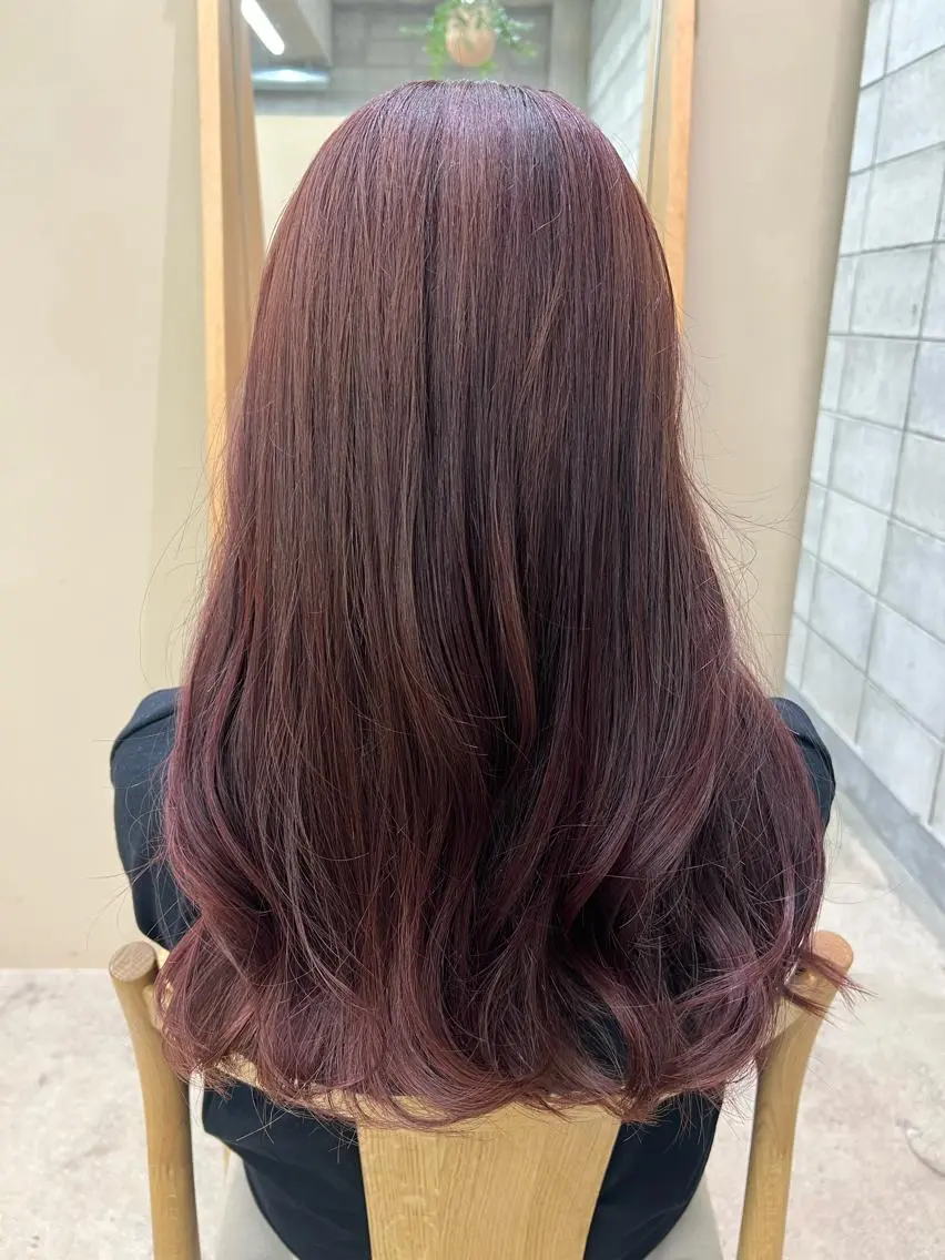 ロング カラー ブラウンカラー ピンクカラー ピンクブラウン ヘアカラー kento レイヤーカットのヘアスタイル