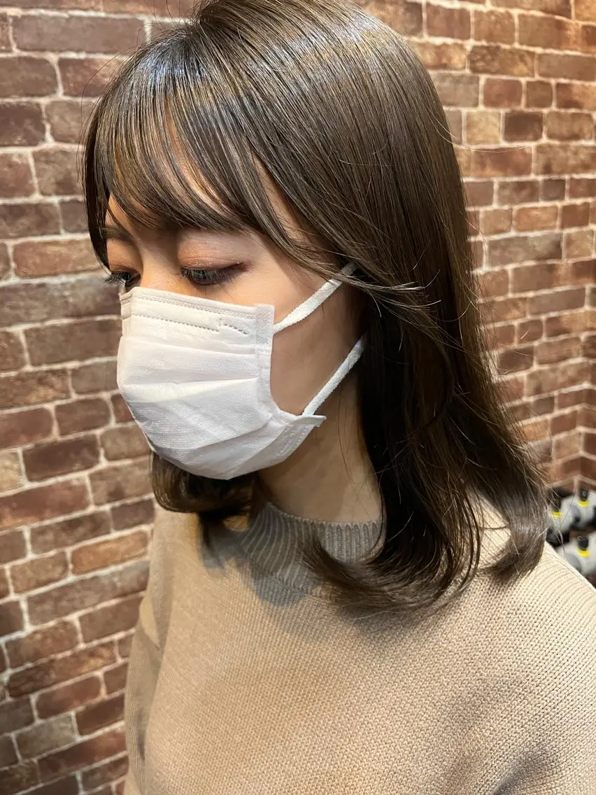 ミディアム カラー パーマ ヘアアレンジ メンズ キッズ ネイル マツエク・マツパ アイブロウ メンズブリーチ メンズハイライト メンズインナーカラー メンズ韓国風 ブリーチ 久木原 ゆりのヘアスタイル