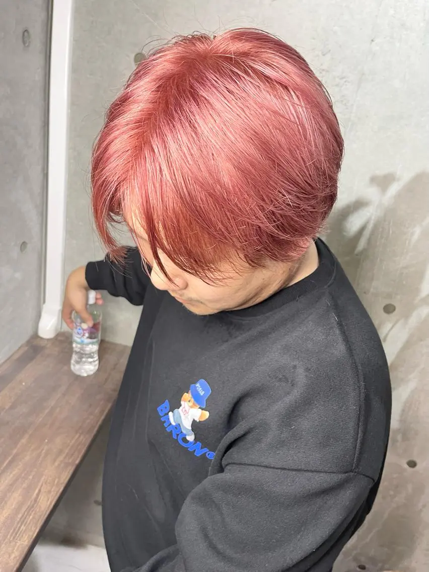 カラー ハイトーンカラー ピンクカラー ヘアカラー トリートメント かずくん🦩名古屋 ハイトーン/レイヤーのヘアスタイル