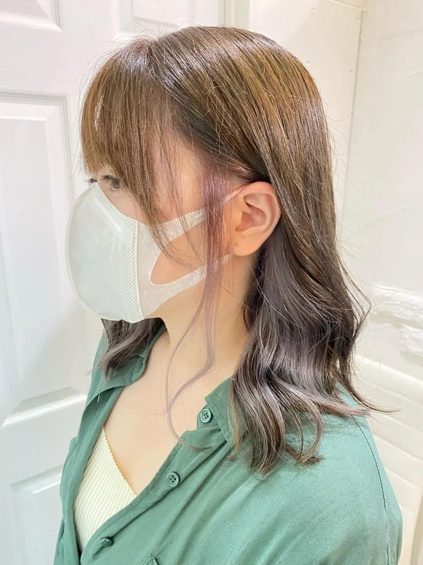 セミロング カラー ヘアカラー メンズパーマ/ エクステ🌞セナのヘアスタイル
