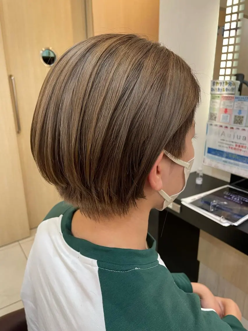 ショート カラー ヘアアレンジ カット ヘアカラー トリートメント リリー /Men's/パーマのヘアスタイル