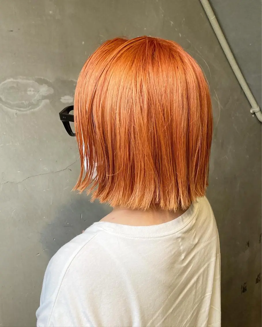 ショート カラー オレンジ カット ヘアカラー トリートメント 牛山 静香のマツエク・マツパデザイン