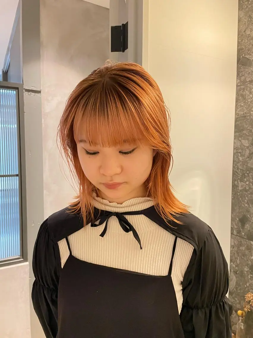 ミディアム カラー 後藤璃子 (ごとうりこ)のヘアスタイル