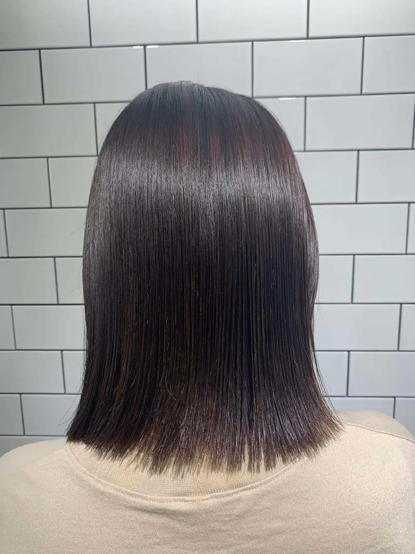 ミディアム ワンレンボブ ボブ 妙見 知洋のヘアスタイル