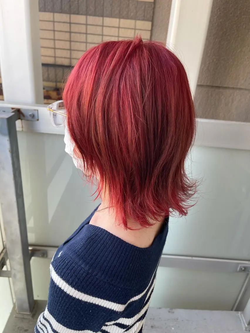 ミディアム カラー カット ヘアカラー 岩谷/ブリーチ 🪽透明感カラーのヘアスタイル