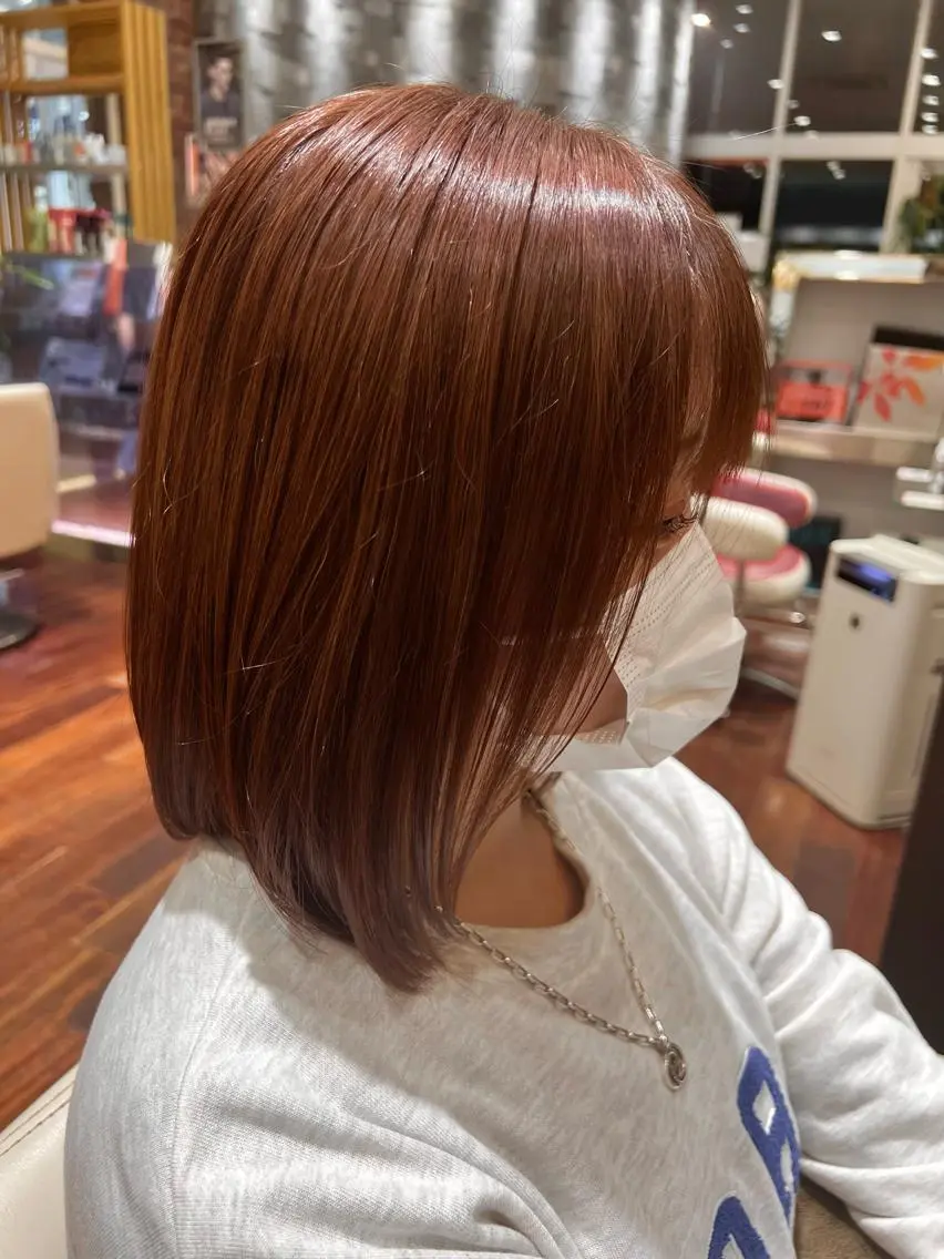 ミディアム カラー ヘアカラー 十佐近 裕翔のヘアスタイル
