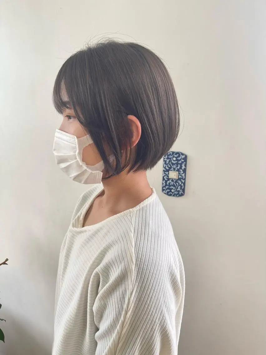 ショート カラー 黒髪 卒業式のヘアスタイル 間水 和樹のヘアスタイル