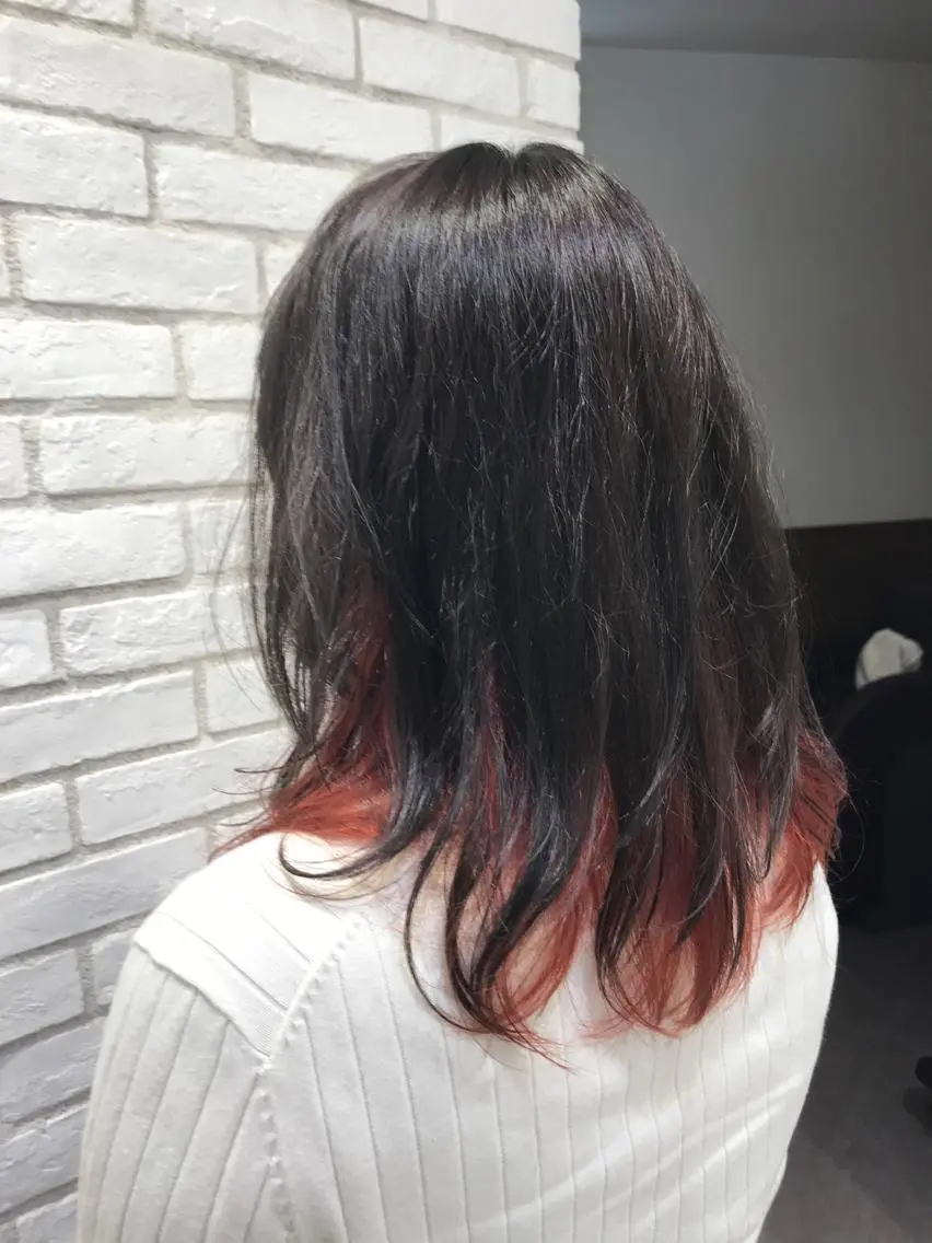 ミディアム カラー ボルドーカラー インナーカラー Ash 戸田公園店のヘアスタイル