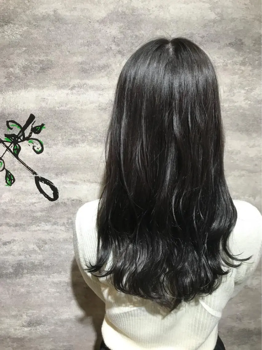 セミロング カラー ネイビーカラー 🫟Blanco🫟 Color&Careのヘアスタイル