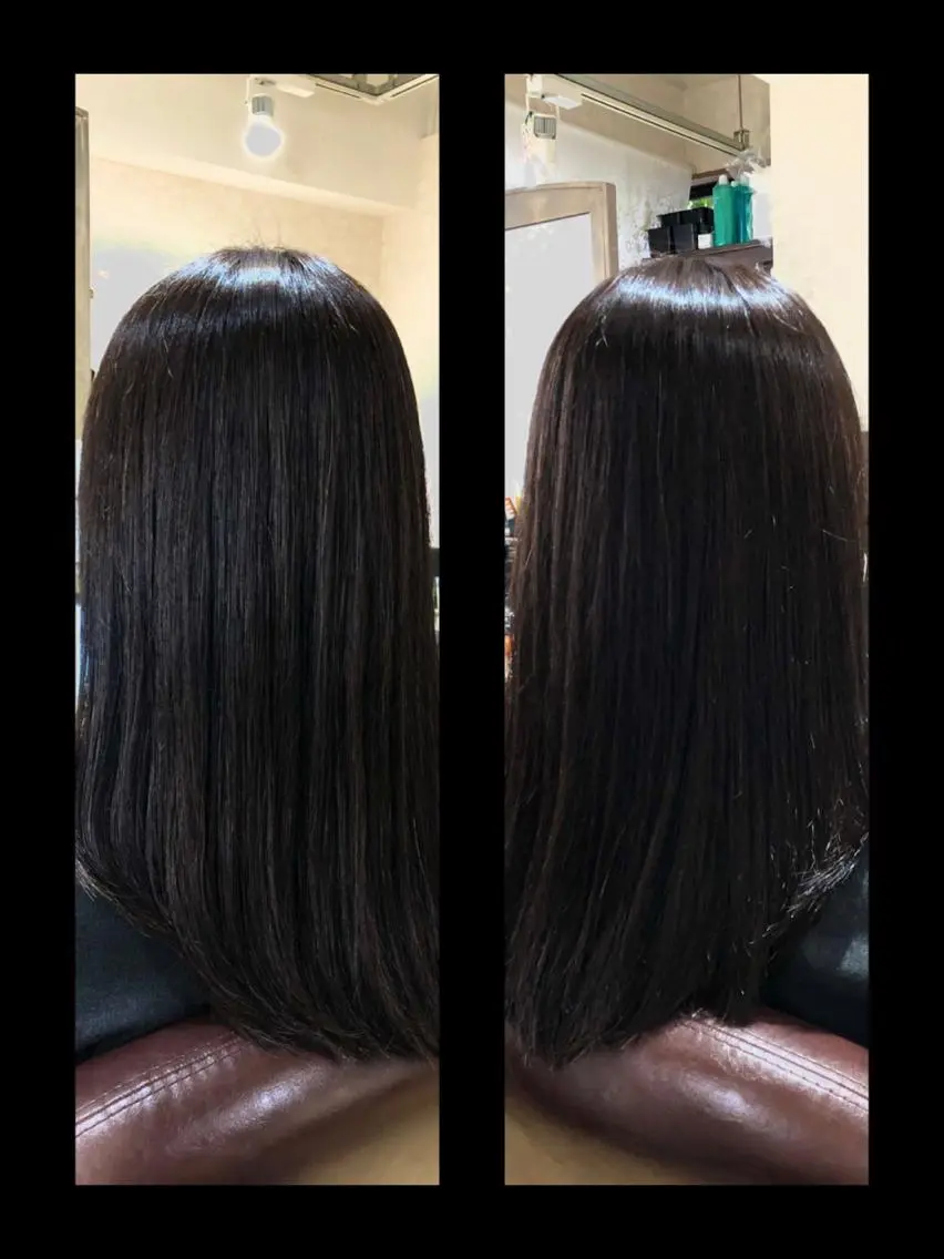 ロング 髪質改善個室サロン' 白髪ぼかし・縮毛矯正のヘアスタイル