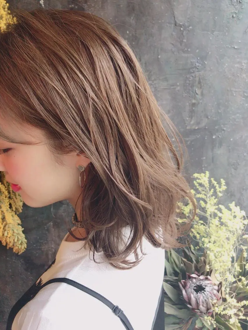 ミディアム カラー 透明感カラー イルミナカラー 💛カラー大人気💛 c i a t eのヘアスタイル