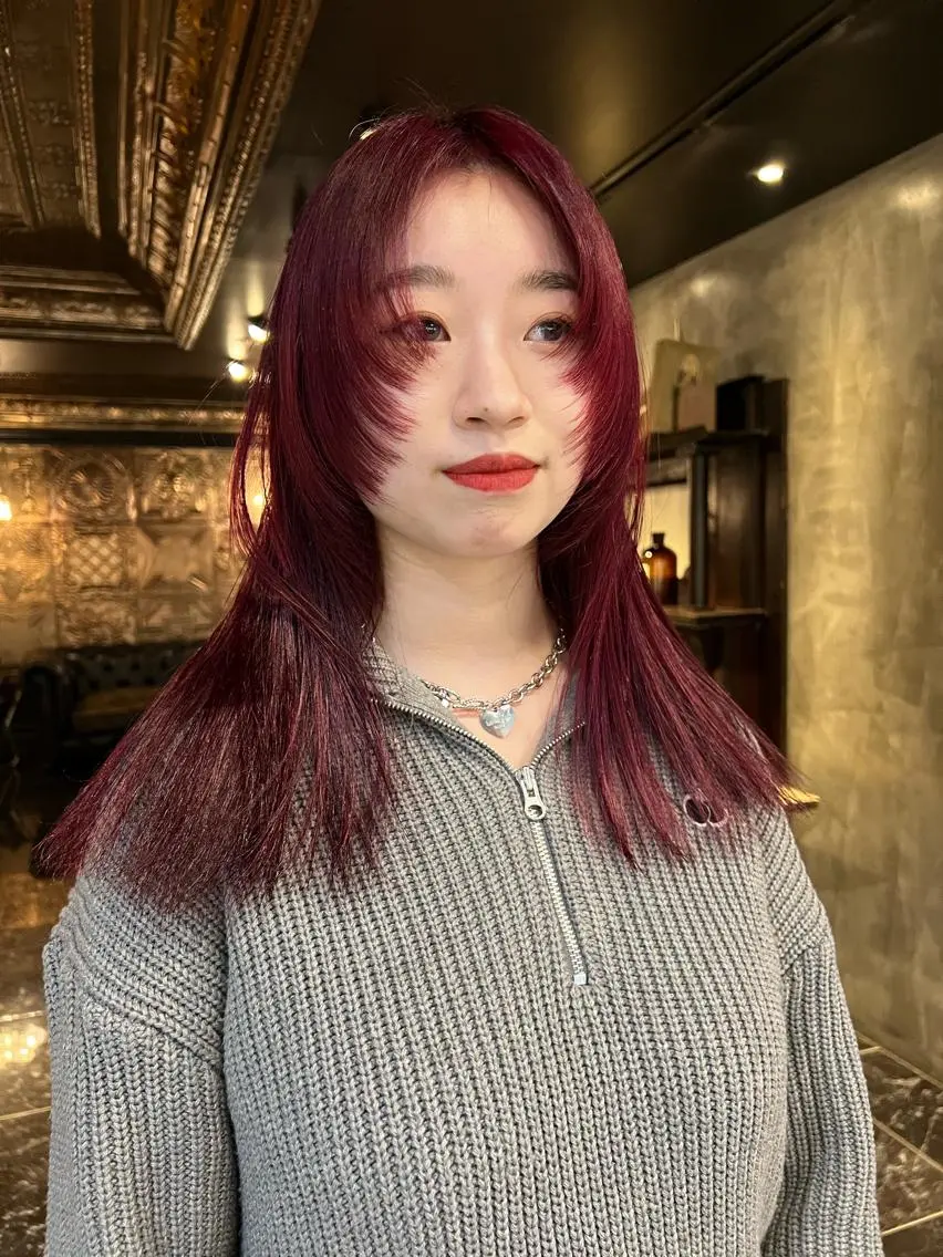 ロング カラー カット ヘアカラー 圧倒的デザイン力 店長🎨RENAのヘアスタイル