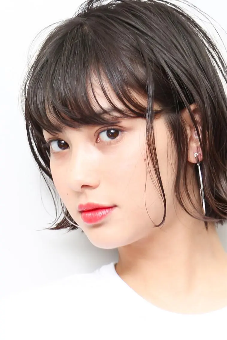 ミディアム パーマ カット パーマ トリートメント 千葉 絵里花のヘアスタイル