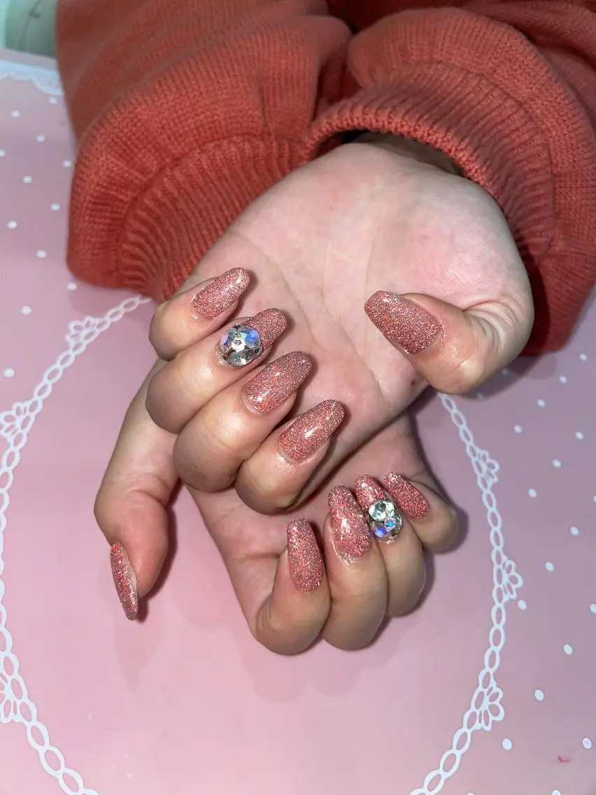 ミディアム ネイル フラッシュネイル ハンドネイル 《LB》ラブリエ Nail&eyeのマツエク・マツパデザイン