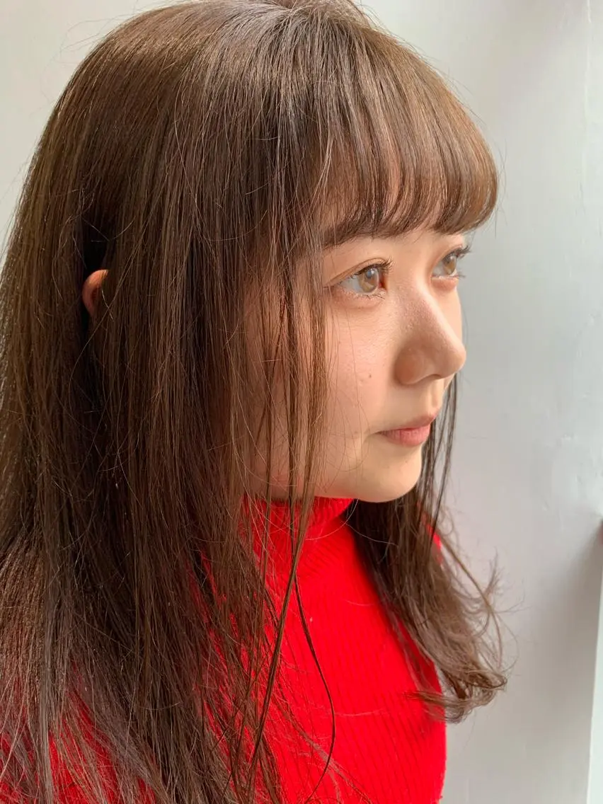 セミロング カラー カット ヘアカラー トリートメント ヘアセット 怪我のため6月末 復帰予定田中瑞希🍃のヘアスタイル