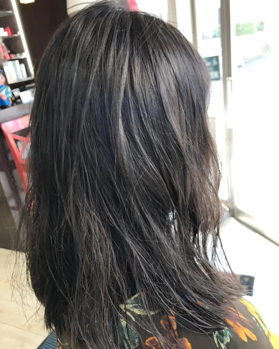 ミディアム カラー パーマ ヘアアレンジ グレージュ カット ヘアカラー トリートメント 長嶋 晃佑のヘアスタイル