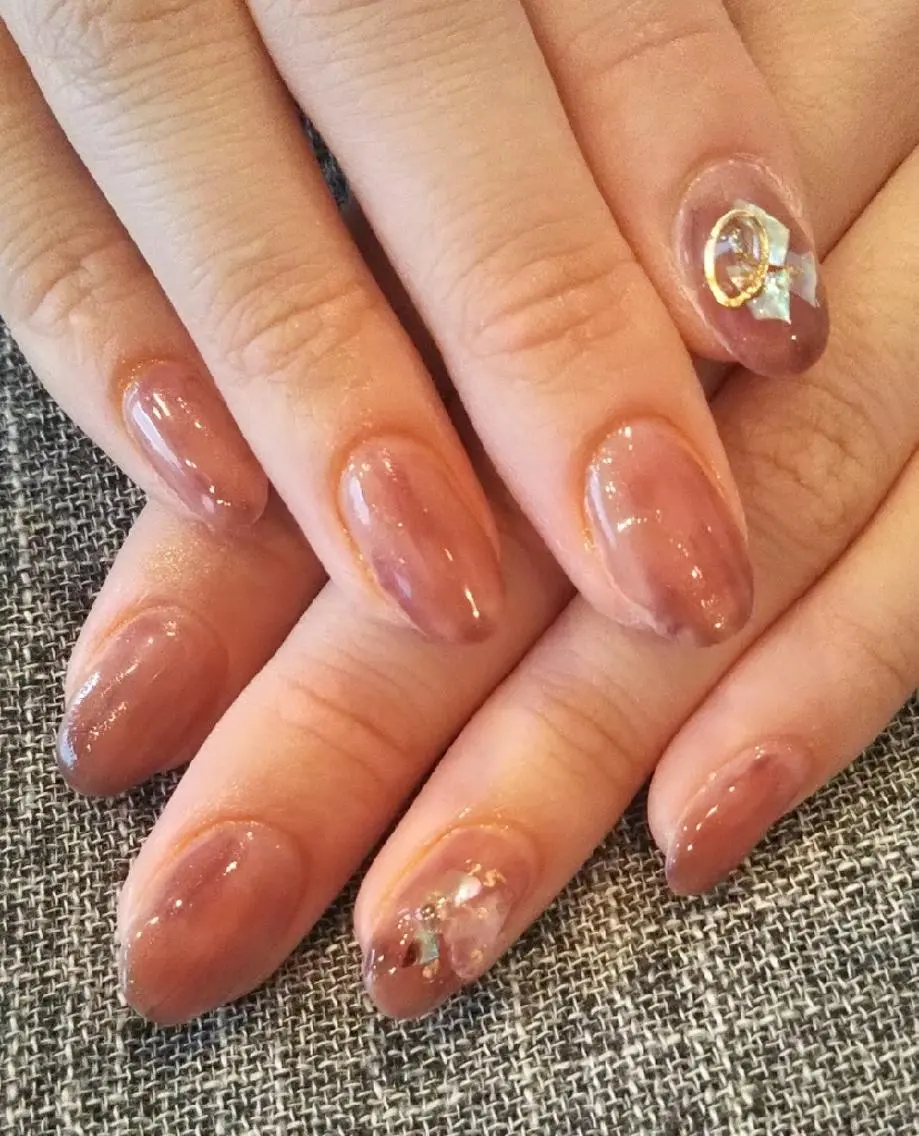 ネイル ブラウン ハンドネイル private salon mieのネイルデザイン