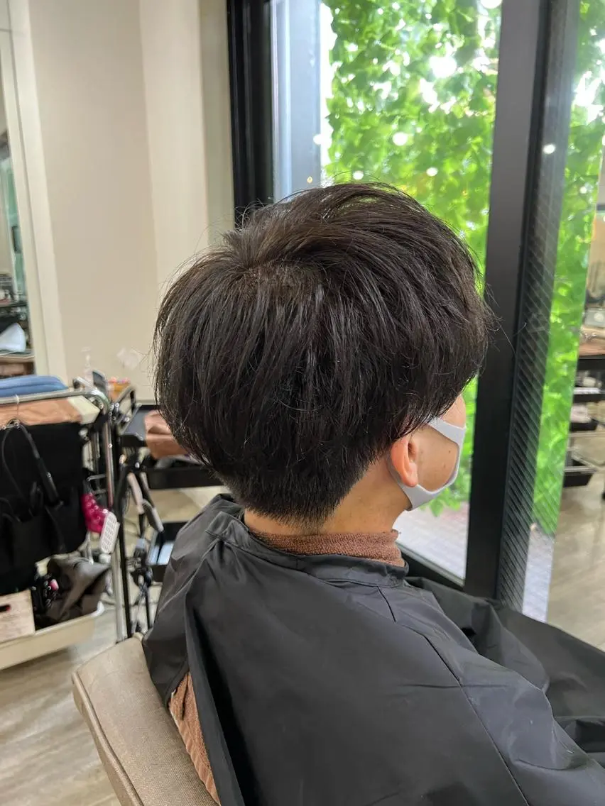 ショート カラー メンズ カット ヘアカラー 韓国風 くすみカラー パーマKOUKIのヘアスタイル