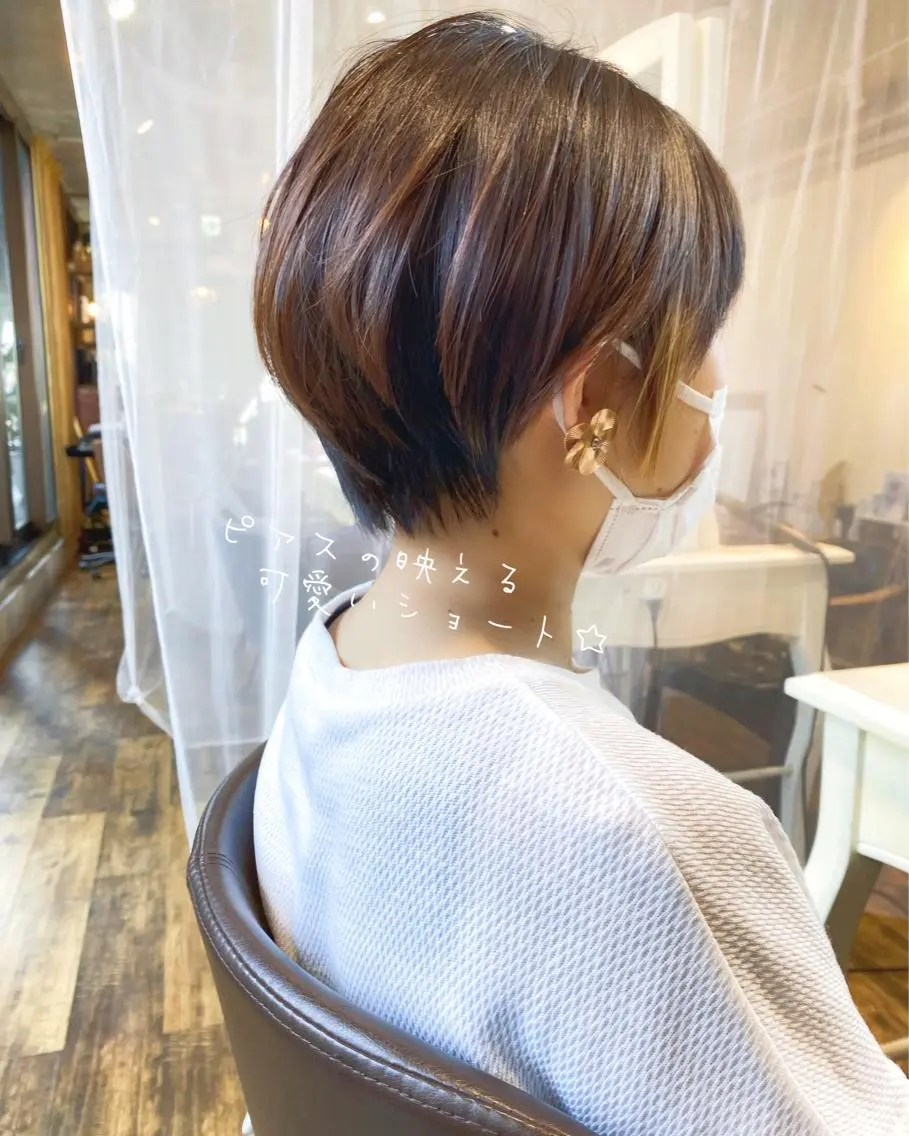 ショート カット ヘアカラー トリートメント ヒラヤマ ユウスケのヘアスタイル