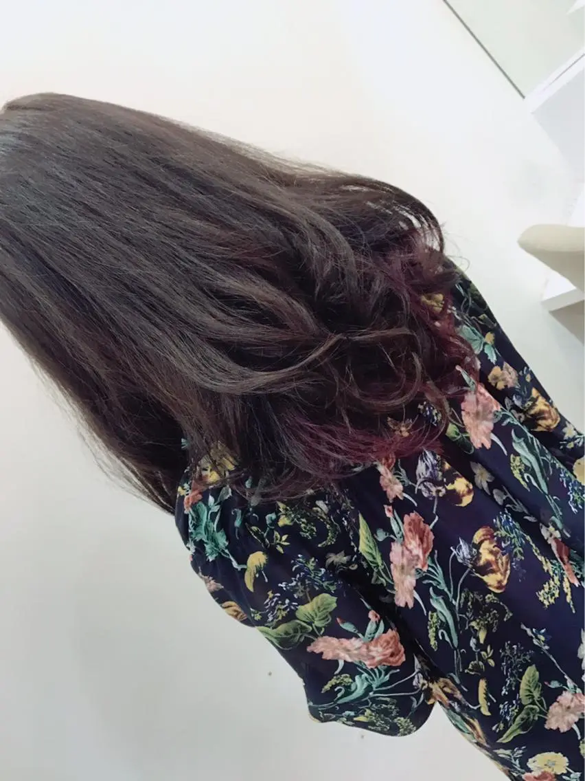 ミディアム カラー 白髪ぼかしハイライト 柳川拓哉のヘアスタイル