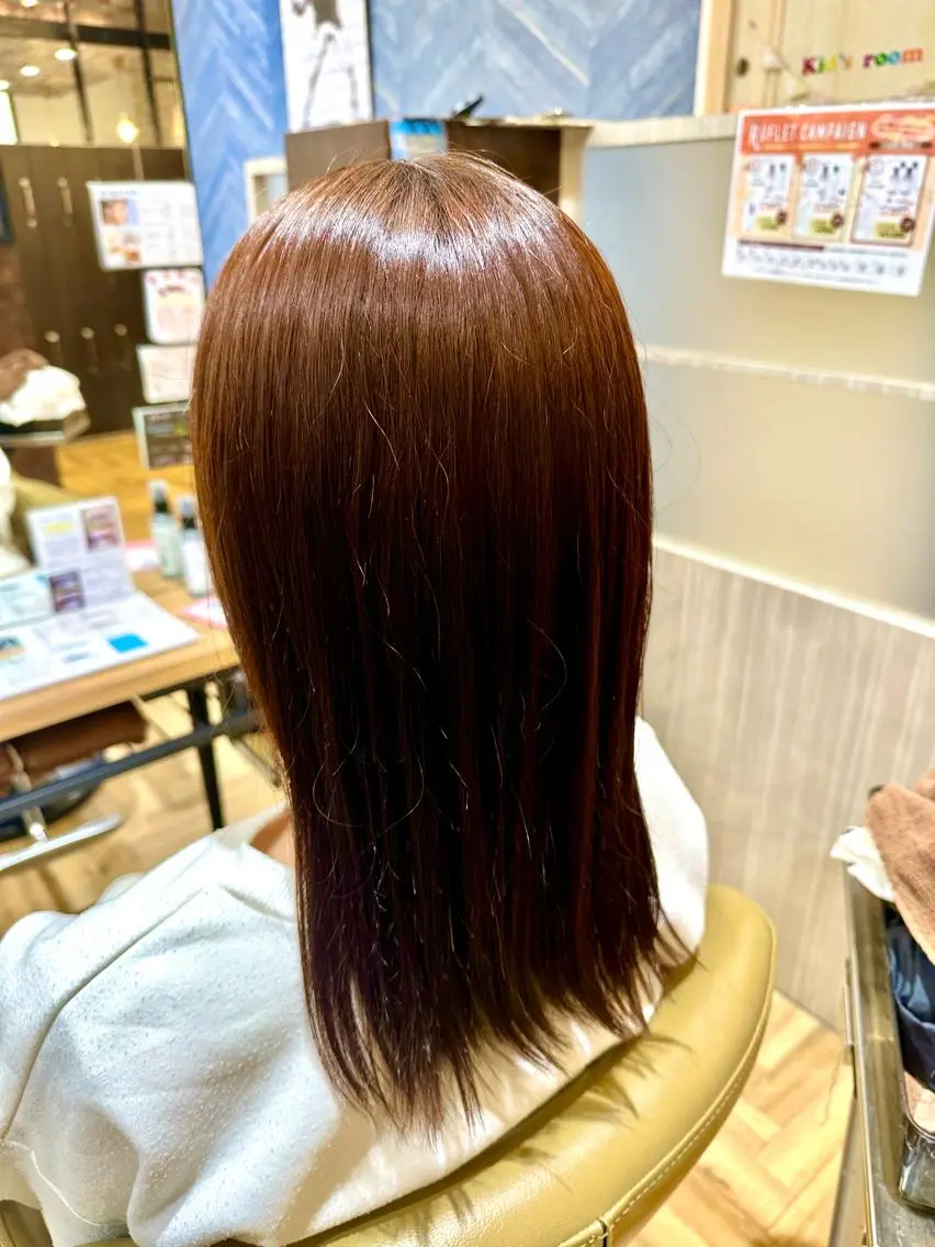 ミディアム カラー ブラウンカラー ピンクカラー ピンクブラウン ヘアカラー arl 豊田店のヘアスタイル