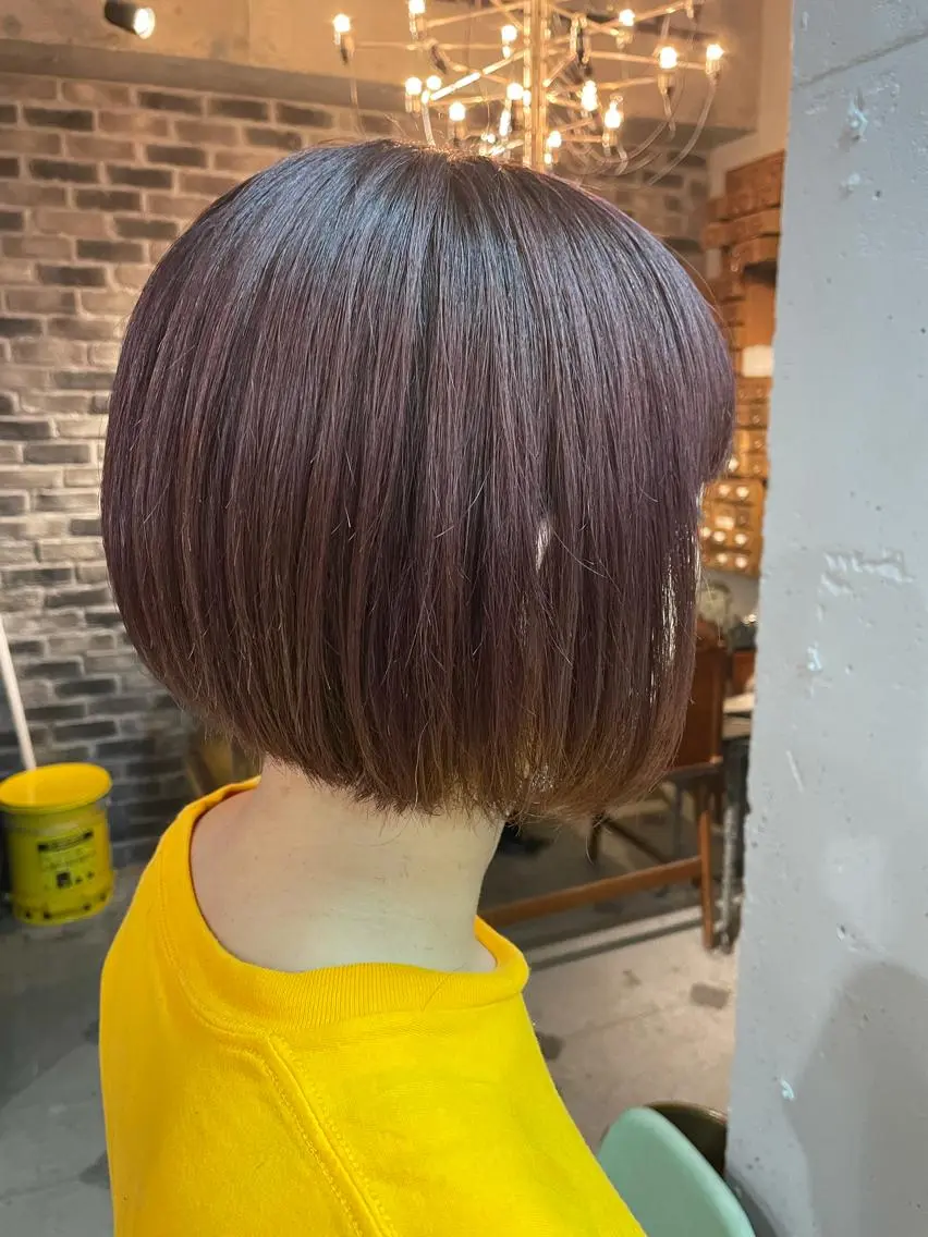 ショート 前下がりボブ ボブ 🍀アレンジ簡単ヘア ☘️石田万里奈🍀のヘアスタイル