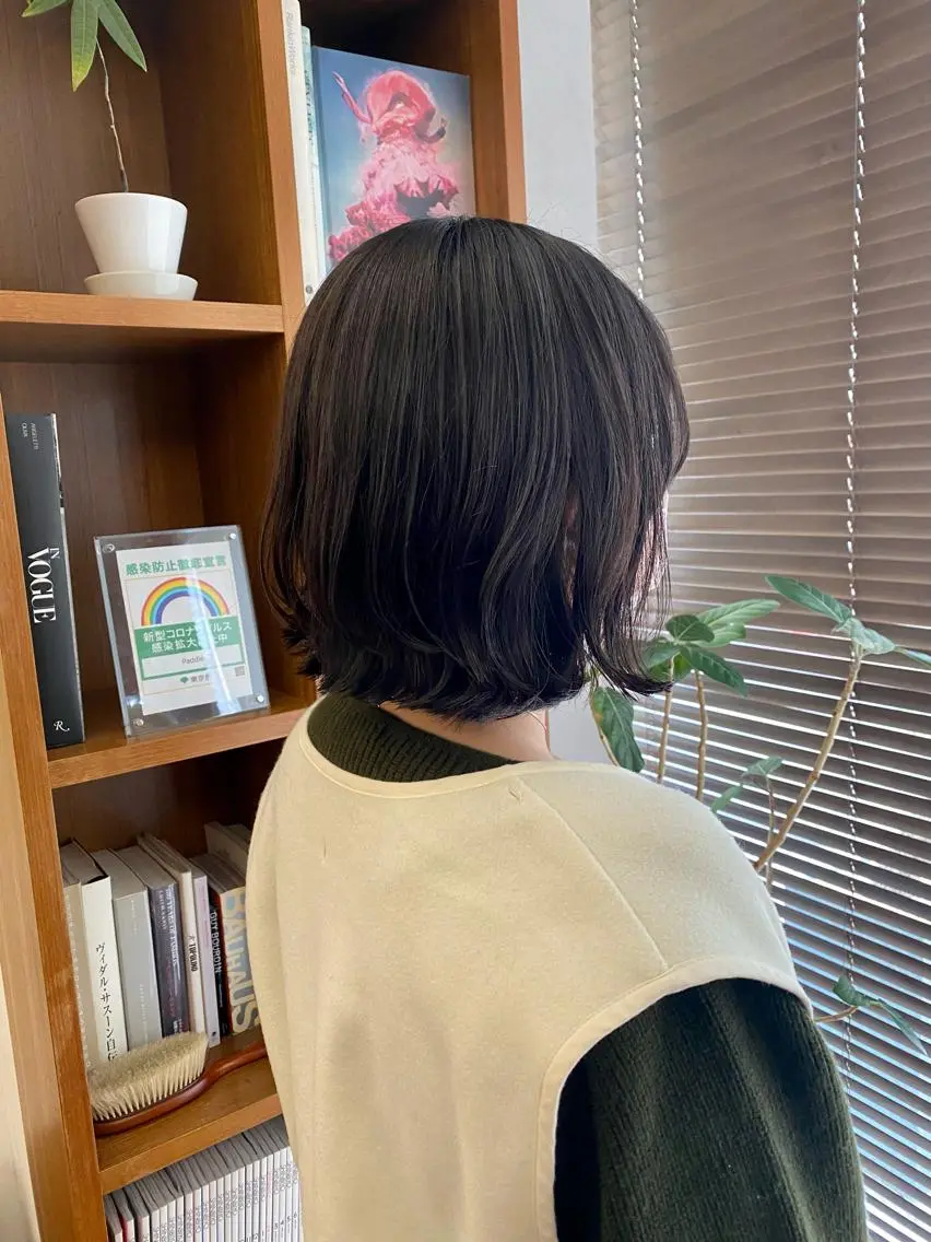 ショート カラー 似合わせレイヤー/ ケアパーマ/高倉のヘアスタイル