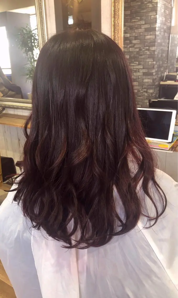 セミロング ヘアカラー トリートメント 山崎 晃治のヘアスタイル