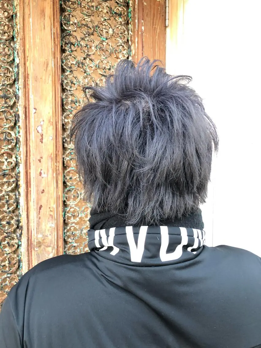 ショート カラー ブルーカラー ブルーグレー ブルーグレージュ グレージュ 舘野 太嘉宏のヘアスタイル
