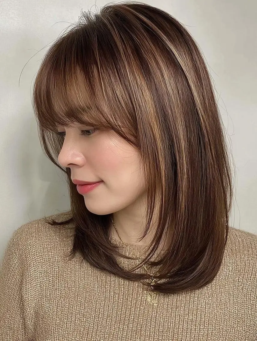 ミディアム 特化✨透明感カラー 白髪染め✨住田緋菜のヘアスタイル