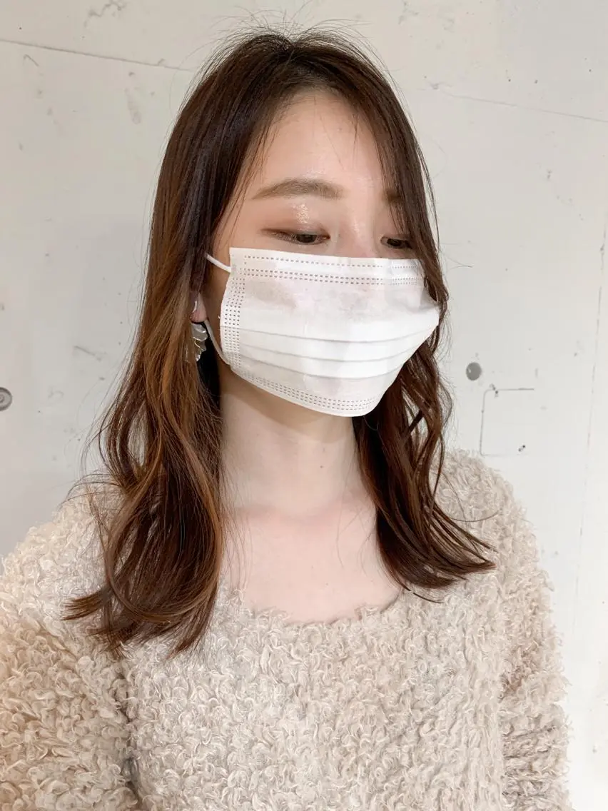 ミディアム カラー ヘアアレンジ 外ハネヘア yuka .のヘアスタイル