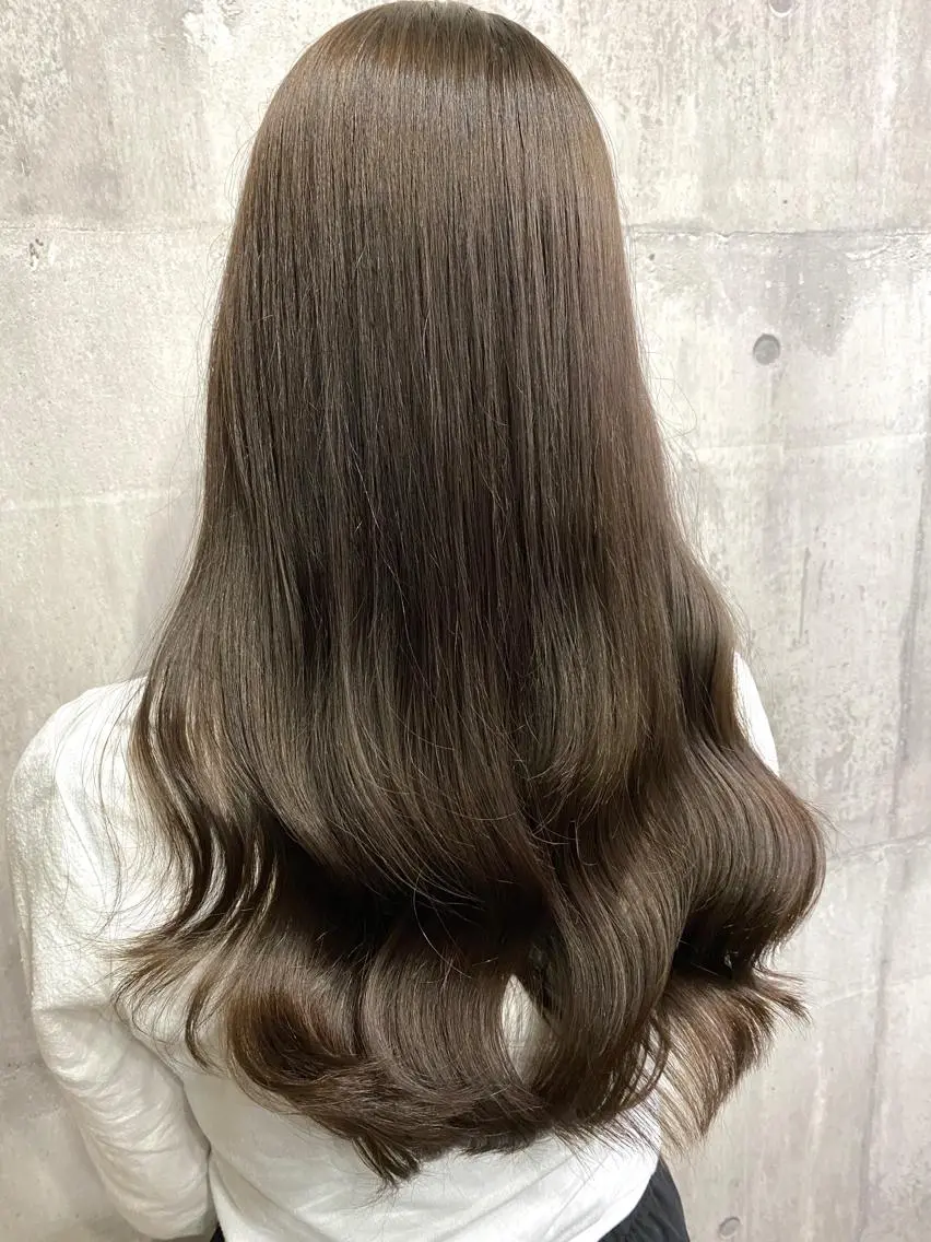 ロング ヘアカラー トリートメント Zina西新 井上貴幸のヘアスタイル